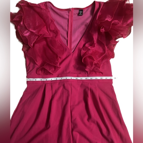 Shein Pink Ruffle Trim Romper - Picture 6 of 9
